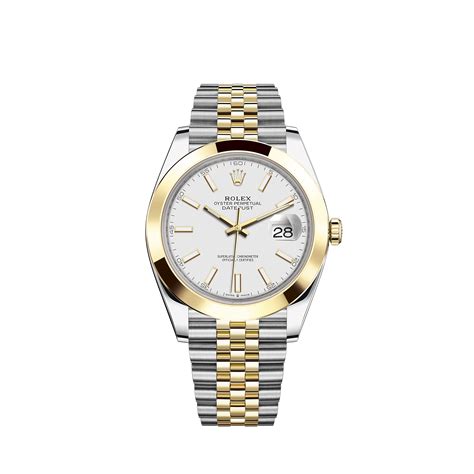 Montre Rolex Datejust 41 : acier Oystersteel et or jaune.